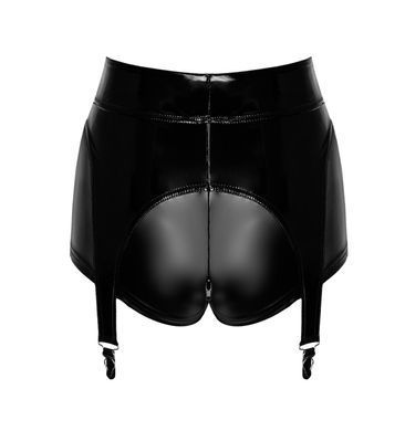 Шортики Noir Handmade F325 Glam, M, black, винил, высокая талия, крепления для чулок, с доступом SX0382 фото Купить   Noir Handmade (Польща) 2 568 грн
