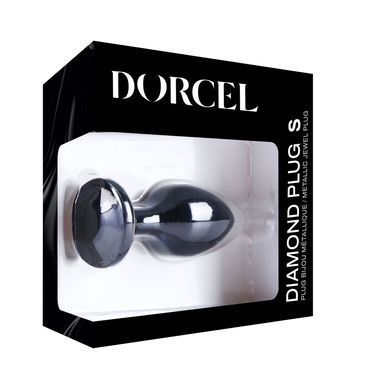 Металлическая анальная пробка с кристаллом Dorcel Diamond Plug Black S SO7808 фото Купить   Dorcel (Франція) 831 грн