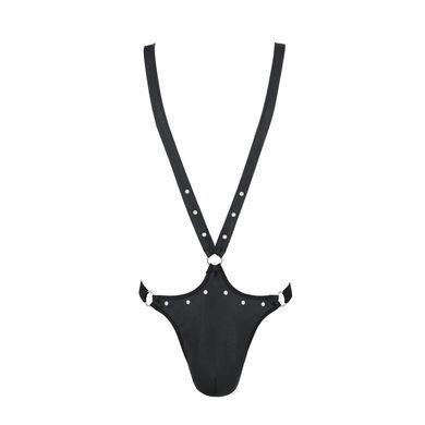 Чоловіче боді з люверсами Passion 028 HARRY L/XL Black, екошкіра, на шлейках SO7555 фото Купити Чоловіче боді з люверсами Passion 028 HARRY L/XL Black, екошкіра, на шлейках  Passion (Польща) 2 143 грн