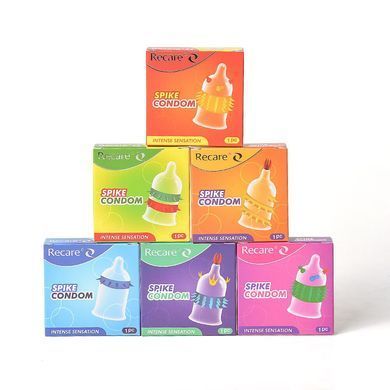 Насадка на член Recare Spike Condom Blue (презерватив з шипами) SX3350 фото Купити Насадка на член Recare Spike Condom Blue (презерватив з шипами)  Recare (Китай) 69 грн