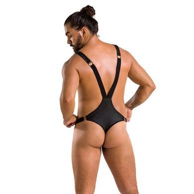 Чоловіче боді з люверсами Passion 028 HARRY L/XL Black, екошкіра, на шлейках SO7555 фото Купити Чоловіче боді з люверсами Passion 028 HARRY L/XL Black, екошкіра, на шлейках  Passion (Польща) 2 143 грн