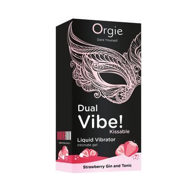 Рідкий вібратор Orgie Dual Vibe! Strawberry Gin & Tonic Kissable Liquid Vibrator, 15 мл SX1489 фото Купити Рідкий вібратор Orgie Dual Vibe! Strawberry Gin & Tonic Kissable Liquid Vibrator, 15 мл  Orgie (Бразилія-Португалія) 784 грн