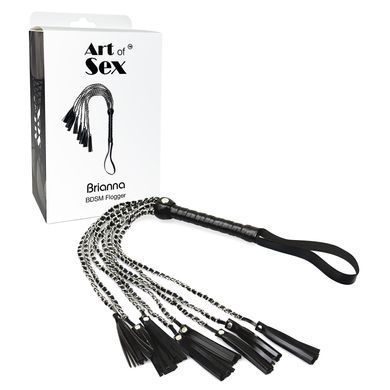 Ажурная плеть из экокожи Art of Sex - Brianna, цвет черный SO9665 фото Купить   Art of Sex  2 716 грн