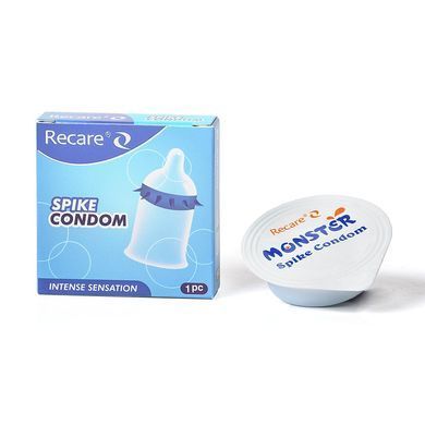 Насадка на член Recare Spike Condom Blue (презерватив з шипами) SX3350 фото Купити Насадка на член Recare Spike Condom Blue (презерватив з шипами)  Recare (Китай) 69 грн