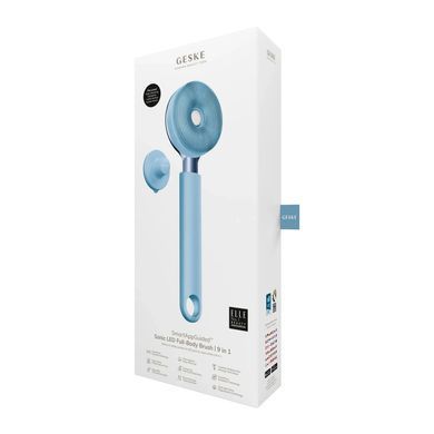 Звукова світлодіодна щітка для всього тіла GESKE Sonic LED Full-Body Brush&Intensive Exfoliator 9в1 aquamarine GESKE  &mdash; фото