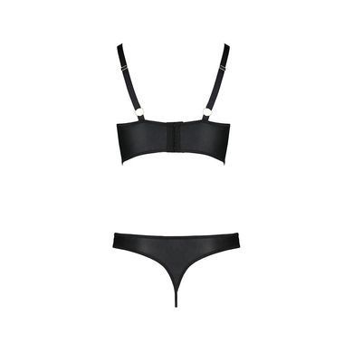 Комплект з екошкіри з люверсами та ремінцями Passion MALWIA BIKINI L/XL, black, бра та трусики SO5762 фото Купити Комплект з екошкіри з люверсами та ремінцями Passion MALWIA BIKINI L/XL, black, бра та трусики  Passion (Польща) 3 215 грн