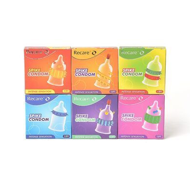 Насадка на член Recare Spike Condom Blue (презерватив з шипами) SX3350 фото Купити Насадка на член Recare Spike Condom Blue (презерватив з шипами)  Recare (Китай) 69 грн