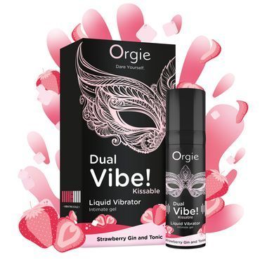 Рідкий вібратор Orgie Dual Vibe! Strawberry Gin & Tonic Kissable Liquid Vibrator, 15 мл SX1489 фото Купити Рідкий вібратор Orgie Dual Vibe! Strawberry Gin & Tonic Kissable Liquid Vibrator, 15 мл  Orgie (Бразилія-Португалія) 784 грн