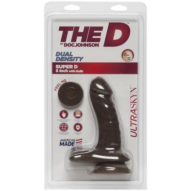 Фалоімітатор Doc Johnson The D - Super D - 6 Inch With Balls - ULTRASKYN - Chocolate, діаметр 3,8 см SO3497 фото Купити Фалоімітатор Doc Johnson The D - Super D - 6 Inch With Balls - ULTRASKYN - Chocolate, діаметр 3,8 см  Doc Johnson (США) 2 170 грн