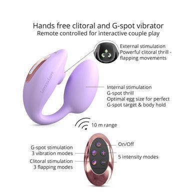 Виброяйцо с вакуумной клиторальной стимуляцией Love To Love Wonderlover VIVA MAUVE SO9615 фото Купить   Love To Love (Франція) 5 488 грн