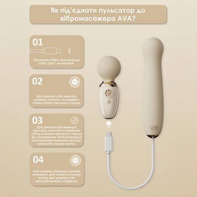 Пульсатор Zalo &ndash; AVA Attachment Ivory White для смарт-вібромасажера Zalo &ndash; AVA SX0709 фото Купити Пульсатор Zalo &ndash; AVA Attachment Ivory White для смарт-вібромасажера Zalo &ndash; AVA  Zalo  1 889 грн