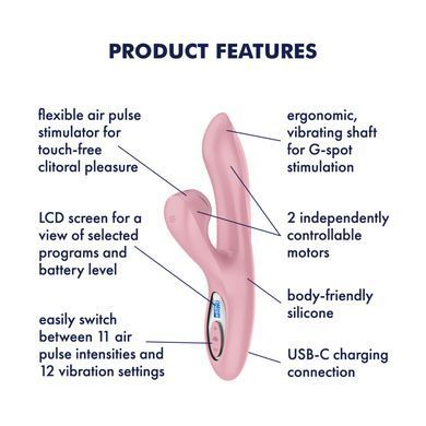 Вакуумний вібратор-кролик Satisfyer Pro+ G-Spot Generation 2 Pink SX4316 фото Купити Вакуумний вібратор-кролик Satisfyer Pro+ G-Spot Generation 2 Pink  Satisfyer  2 799 грн