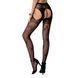 Сексуальные колготки-бодистокинги Passion S022 One Size, Black, имитация чулок и пояса с гартерами PSS022B фото 2