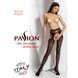 Сексуальные колготки-бодистокинги Passion S022 One Size, Black, имитация чулок и пояса с гартерами PSS022B фото 7