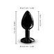 Металлическая анальная пробка с кристаллом Dorcel Diamond Plug Black S SO7808 фото 5