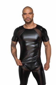 Футболка с мокрым эффектом Noir Handmade H056 Men's T-shirt made of powerwetlook, S SX0085 фото Купить   Noir Handmade (Польща) 2 947 грн