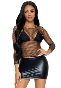 Сітчастий топ Leg Avenue Long Sleeves T-Shiets Black, One Size SO9104 фото Купити Сітчастий топ Leg Avenue Long Sleeves T-Shiets Black, One Size  Leg Avenue (США) 784 грн