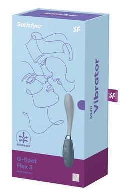 Вібратор Satisfyer G-Spot Flex 3 Grey, гнучкий стовбур із фіксацією положення SO6727 фото Купити Вібратор Satisfyer G-Spot Flex 3 Grey, гнучкий стовбур із фіксацією положення  Satisfyer (Німеччина) 1 588 грн