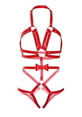 Портупея-тедді з ременів Leg Avenue Studded O-ring harness teddy M Red, екошкіра SO8561 фото Купити Портупея-тедді з ременів Leg Avenue Studded O-ring harness teddy M Red, екошкіра  Leg Avenue (США) 2 660 грн