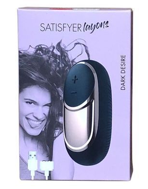 Мощный вибратор Satisfyer Lay-On - Dark Desire, водонепроницаемый,10 режимов работы SO2865 фото Купить Мощный вибратор Satisfyer Lay-On - Dark Desire, водонепроницаемый, 10 режимов работы  Satisfyer  1 160 грн