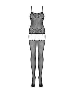 Бодистокинг Obsessive Bodystocking F235 S/M/L, тонкие подвязки, нежный декор, сеточка SO7231 фото Купить   Obsessive (Польща) 988 грн