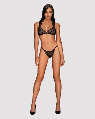 Комплект мереживної білизни Obsessive Elisetta set Black L / XL Obsessive  &mdash; фото