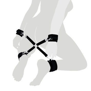 Крестовина из натуральной кожи Art of Sex &ndash; 4 Way Connector, черный SO7480 фото Купить   Art of Sex  258 грн