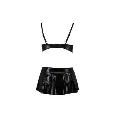 Комплект белья под латекс Passion DEBY SET L/XL, black, лиф, мини-юбочка, стринги PS25701 фото Купить   Passion (Польща) 1 690 грн