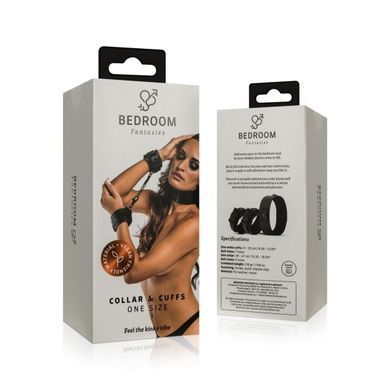 Наручники с ошейником Bedroom Fantasies: Collar & Wrist Cuffs, черные SO8805 фото Купить   Bedroom Fantasies  1 367 грн