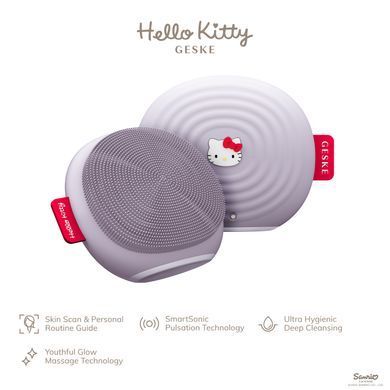 Електронна ультразвукова щітка для обличчя GESKE Sonic Facial Brush 4в1 by Hello Kitty purple HB0242 фото Купити Електронна ультразвукова щітка для обличчя GESKE Sonic Facial Brush 4в1 by Hello Kitty purple  GESKE 1 489 грн