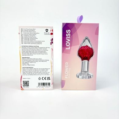 Розкішна анальна пробка Loviss Gomphrena Globosa Anal Plug зі справжнім амарантом усередині SX3988 фото Купити Розкішна анальна пробка Loviss Gomphrena Globosa Anal Plug зі справжнім амарантом усередині  Loviss (США) 1 329 грн
