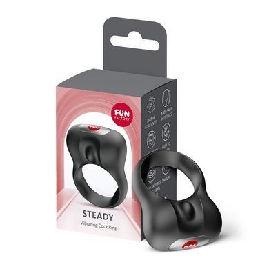 Ерекційне віброкільце Fun Factory Steady Black SX4232 фото Купити Ерекційне віброкільце Fun Factory Steady Black  Fun Factory  839 грн