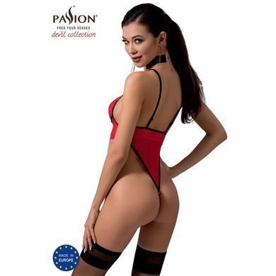 Боди с высоким вырезом бедра Passion Exclusive AKITA BODY L/XL, red PS24201 фото Купить   Passion (Польща) 2 328 грн