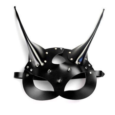 Кожаная маска Art of Sex - Lucifer Black SX0669 фото Купить   Art of Sex  1 071 грн