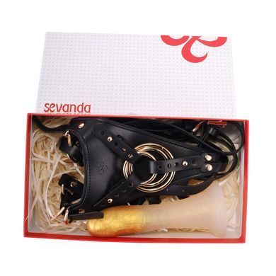 Страпон LOCKINK SEVANDA Queen Sheba Strapon Golden Dildo, регулируемые крепления, силиконовый дилдо SX0874 фото Купить   LOCKINK (Китай) 2 771 грн