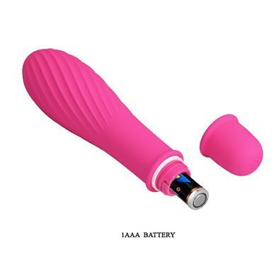 Мини-вибратор рельефный Solomon Pretty Love розовый, 12 х 2.9 см PRETTY LOVE &mdash; фото