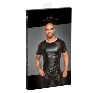 Футболка з мокрим ефектом Noir Handmade H056 Men's T-shirt made of powerwetlook, S SX0085 фото Купити Футболка з мокрим ефектом Noir Handmade H056 Men's T-shirt made of powerwetlook, S  Noir Handmade (Польща) 2 947 грн