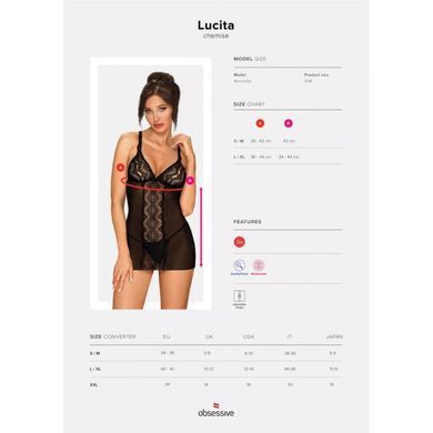 Пеньюар Obsessive Lucita и стринги S/M Obsessive  &mdash; фото