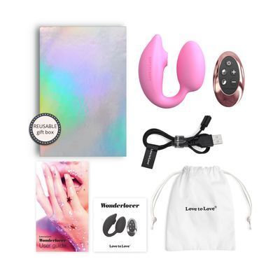 Виброяйцо с вакуумной клиторальной стимуляцией Love To Love Wonderlover PINK PASSION SO9616 фото Купить   Love To Love (Франція) 5 488 грн