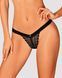(SALE) Кружевные трусики с заниженной талией Obsessive Estiqua panties XS/S, black SO7705 фото 1