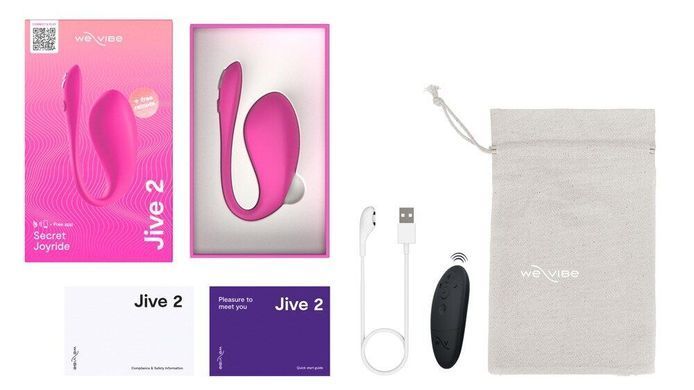 Смарт-виброяйцо We-Vibe Jive 2 Electric Pink, пульт ДУ, до 4 часов работы SX2148 фото Купить   We-Vibe (Канада) 5 266 грн