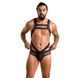 Мужское эротическое сетчатое боди Passion 045 VICTOR L/XL Black, экокожа, сетка SO7606 фото 3