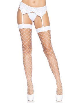 Панчохи у велику сітку Leg Avenue Fence Net Thigh Highs White, one size SO7988 фото Купити Панчохи у велику сітку Leg Avenue Fence Net Thigh Highs White, one size  Leg Avenue (США) 341 грн