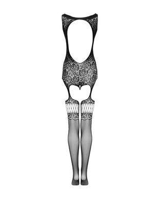 (SALE) Бодистокинг Obsessive Bodystocking F236 S/Ml/L, глубокое декольте, имитация шнуровки SO7232 фото Купить   Obsessive (Польща) 1 182 грн