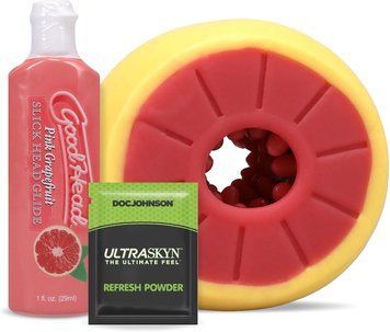 Набір для мінету Doc Johnson GoodHead Grapefruit Blowjob Set - Yellow (м'яте паковання!!!) SX1322-R фото Купити Набір для мінету Doc Johnson GoodHead Grapefruit Blowjob Set - Yellow (м'яте паковання!!!)   1 573 грн