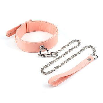 Ошейник с поводком Liebe Seele Dark Candy Pink Collar with Leash SX1659 фото Купить   Liebe Seele (Японія) 1 385 грн