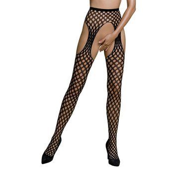 Эротические колготки-бодистокинг Passion ECO S003 black, с доступом, имитация подвязок SO7090 фото Купить   Passion (Польща) 683 грн