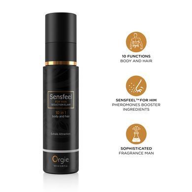 Лосьон с феромонами для тела и волос Orgie &ndash; Sensfeel Seduction Elixir 10 in 1 for Man (100 мл) SX1541 фото Купить   Orgie (Бразилія-Португалія) 1 108 грн