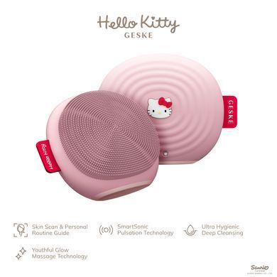 Електронна ультразвукова щітка для обличчя GESKE Sonic Facial Brush 4в1 by Hello Kitty pink HB0243 фото Купити Електронна ультразвукова щітка для обличчя GESKE Sonic Facial Brush 4в1 by Hello Kitty pink  GESKE 1 489 грн