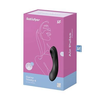 Вакуумный стимулятор с вибрацией Satisfyer Curvy Trinity 4 Black SO6119 фото Купить   Satisfyer (Німеччина) 2 217 грн